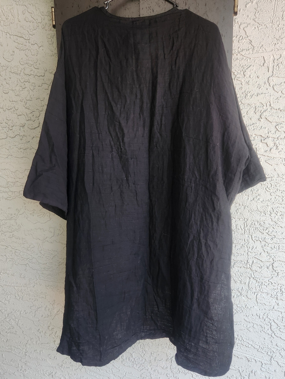 NWT Women's Lotus & Luna Lightweight Black Cotton Coverup Kimono 100% Cotton - Picture 9 of 10
